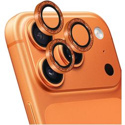 Mobiparts Camera Lens iPhone 17 Pro Max Aluminum Camera Lens Protector - Case Friendly - Orange Gold
