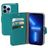 Mobiparts Saffiano Wallet iPhone 13 Pro Hoesje Bookcase Portemonnee - Turquoise