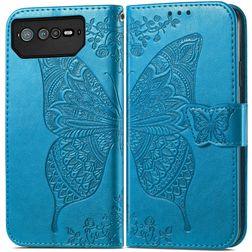 Mobigear Butterfly ASUS ROG Phone 6 Hoesje Bookcase Portemonnee - Blauw