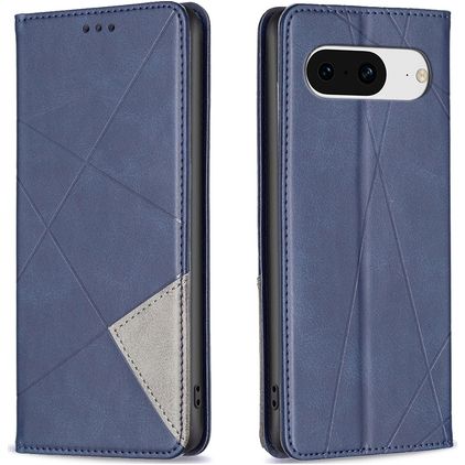 Mobigear Rhombus Slim Google Pixel 8 Hoesje Bookcase - Blauw