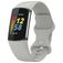 Mobigear Sport Dual Siliconen Fitbit Charge 5 Bandje Druksluiting - Grijs