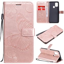 Mobigear Butterfly Bookcase Case Rose Gold Samsung Galaxy A21s