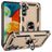 Mobigear Armor Ring Samsung Galaxy A24 Hoesje Hardcase Backcover Shockproof met Ringhouder - Goud