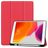 Mobigear Tri-Fold Gel iPad 9 (2021) Hoes TPU,Kunstleer Bookcase + Stylus Houder - Rood