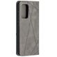Mobigear Rhombus Magnetic Leather Wallet Case Gray Samsung Galaxy A52 5G