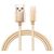 Mobigear Nylon USB-A naar USB-C Kabel 3 Meter - Goud