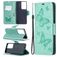 Mobigear Butterfly Samsung Galaxy S21 Ultra Hoesje Bookcase Portemonnee - Turquoise