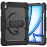 Xccess Survivor Essential iPad Air 13 Inch (2025) Hoes Hard Kunststof,Siliconen Backcover + Standaard - Zwart
