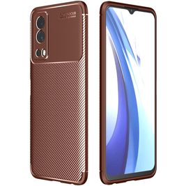 Mobigear Racing Vivo Y52 Hoesje Flexibel TPU Backcover - Bruin