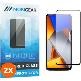 Mobigear Premium POCO M4 Pro 4G Glazen Screenprotector - Case Friendly - Zwart (2-Pack)