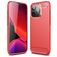 Mobigear Brushed Slim iPhone 13 Pro Max Hoesje Flexibel TPU Backcover - Rood