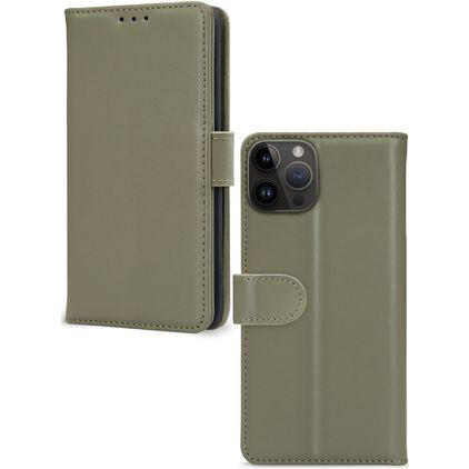 Mobilize Premium Gelly Wallet iPhone 14 Pro Max Hoesje Bookcase Portemonnee - Groen