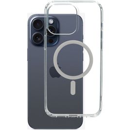 Mobiparts Hardcover Doorzichtig iPhone 15 Pro Max MagSafe Hoesje Hardcase Backcover - Transparant