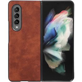 Mobigear Excellent Samsung Galaxy Z Fold 4 Hoesje Hardcase Backcover - Bruin