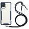 Mobigear Lanyard Samsung Galaxy A72 Flexibel TPU Hoesje met koord - Transparant / Donkerblauw