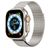 Mobigear Premium Loop Milanese Apple Watch Bandje Magneetsluiting - 49/46/45/44 mm - Sterrenlicht