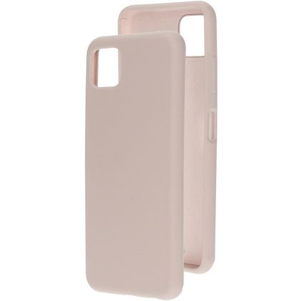Mobiparts Samsung Galaxy A22 5G Siliconen Hoesje Backcover - Soft Salmon