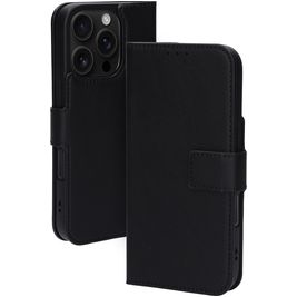 Mobiparts Classic Wallet MagSafe iPhone 16 Pro MagSafe Hoesje Bookcase Portemonnee - Zwart