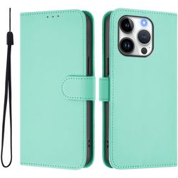 Mobigear Urban Wallet iPhone 16 Pro Hoesje Bookcase Portemonnee - Groen