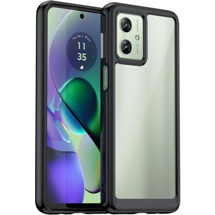 Mobigear Crystal Motorola Moto G54 Hoesje Hardcase Backcover - Zwart
