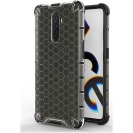 Mobigear Honeycomb Realme X2 Pro Hoesje Hardcase Backcover Shockproof - Grijs Mobigear Honeycomb Realme X2 Pro Hoesje Hardcase Backcover Shockproof - Grijs