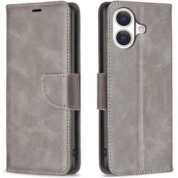 Mobigear Excellent iPhone 17 Hoesje Bookcase Portemonnee - Grijs