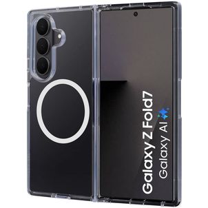 Mobiparts Hardcover Doorzichtig Samsung Galaxy Z Fold 7 MagSafe Hoesje Hardcase Backcover - Transparant