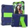 Mobigear ShieldStand Samsung Galaxy Tab A7 Lite Hoes Hard Kunststof,Siliconen Backcover + Standaard - Blauw / Groen