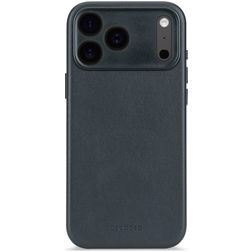 Decoded iPhone 17 Pro Hoesje Echt Leer Backcover Shockproof - Navy Shadow