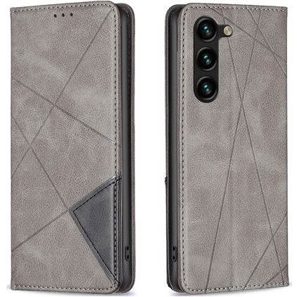 Mobigear Rhombus Slim Samsung Galaxy S24 Plus Hoesje Bookcase - Grijs