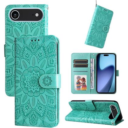 Mobigear Sunflower iPhone Air Hoesje Bookcase Portemonnee - Groen
