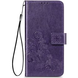 Mobigear Clover Samsung Galaxy A32 4G Hoesje Bookcase Portemonnee - Paars