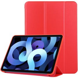 Mobigear Tri-Fold Gel iPad Air 5 (2022) Hoes TPU,Kunstleer Bookcase - Rood