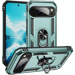 Mobigear Armor Ring Google Pixel 10 Pro XL Hoesje Hardcase Backcover Shockproof met Ringhouder - Groen