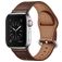 Mobigear Venezia Leren Apple Watch Bandje Gespsluiting - 49/46/45/44 mm - Bruin