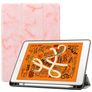 Mobigear Tri-Fold Marble iPad Air 3 (2019) Hoes Bookcase + Stylus Houder - Roze