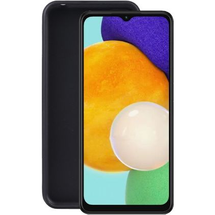 Mobigear Colors Samsung Galaxy A04s Hoesje Flexibel TPU Backcover - Zwart
