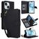 Mobigear Wallet iPhone 15 Plus Hoesje Bookcase Portemonnee - Zwart