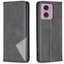Mobigear Rhombus Slim Motorola Moto E14 Hoesje Bookcase - Zwart