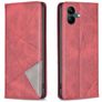 Mobigear Rhombus slim Samsung Galaxy A05 Hoesje Bookcase - Rood
