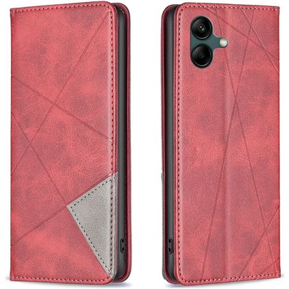 Mobigear Rhombus slim Samsung Galaxy A05 Hoesje Bookcase - Rood