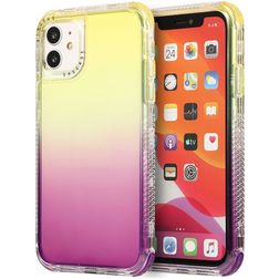 Mobigear Gradient iPhone 12 Pro Max Hoesje Hardcase Backcover Shockproof - Paars / Geel