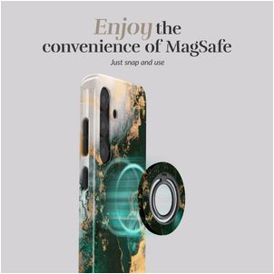 MIO Holder MagSafe Telefoon Ring - Green Marble Universeel