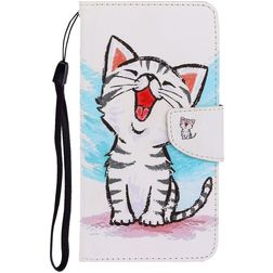 Mobigear Design OnePlus 8 Hoesje Bookcase Portemonnee - Kat