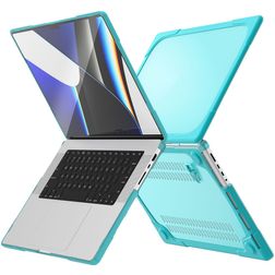 Mobigear Shockproof MacBook Pro 14 Inch (2021-2026) Hoes Hardshell Laptopcover MacBook Case - Blauw - Model A2442 / A2779 / A2918 / A2992 / A3401 / A3112 / A3434 / A3427 / A3426