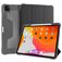 Mutural Tri-Fold Tough iPad Pro 12.9 Inch (2021) Hoes Bookcase + Stylus Houder - Zwart