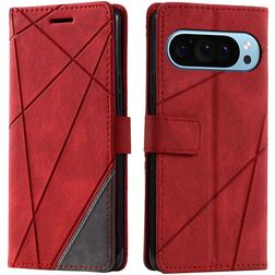 Mobigear Rhombus Google Pixel 9 Pro Hoesje Bookcase Portemonnee - Rood