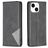 Mobigear Rhombus Slim iPhone 15 Hoesje Bookcase - Zwart