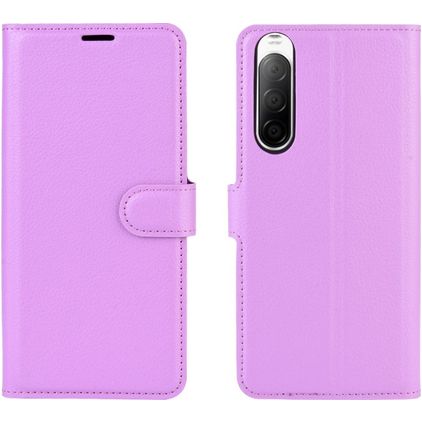 Mobigear Classic Sony Xperia 10 II Hoesje Bookcase Portemonnee - Paars