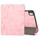 Mobigear Tri-Fold Marble iPad Air 11 Inch (2024) Hoes Bookcase + Stylus Houder - Roze